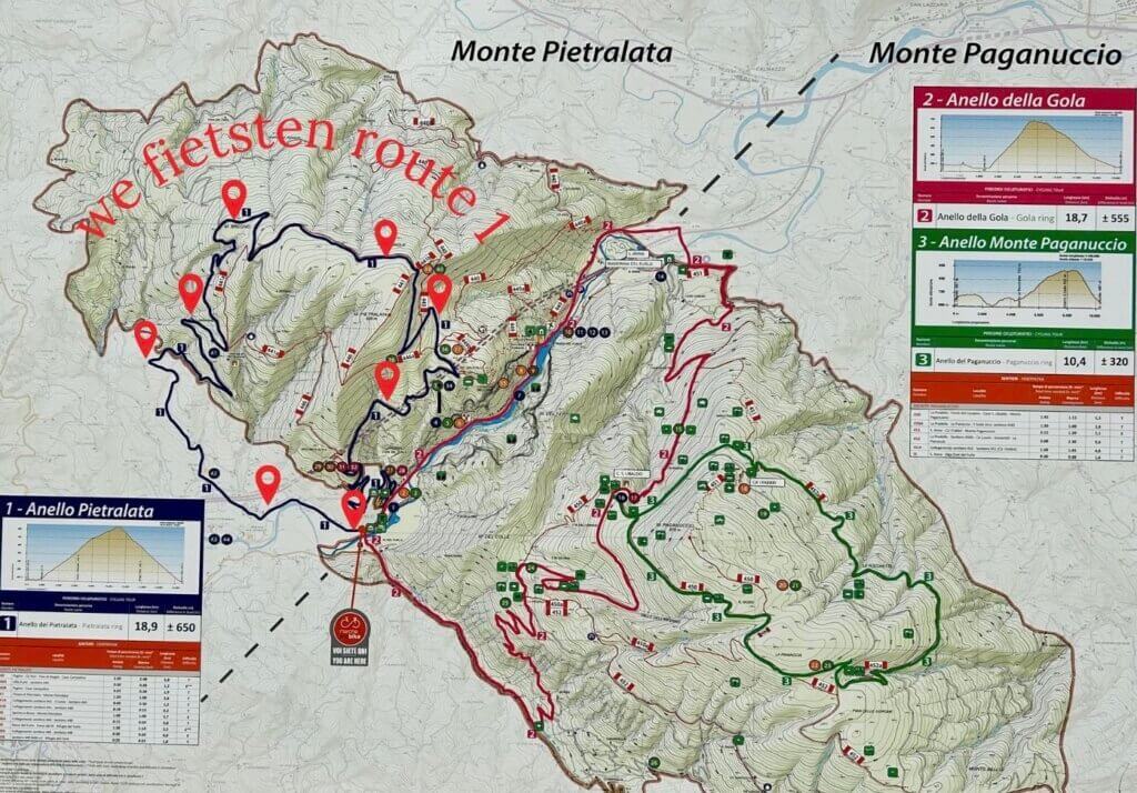 onze route op kaart 1